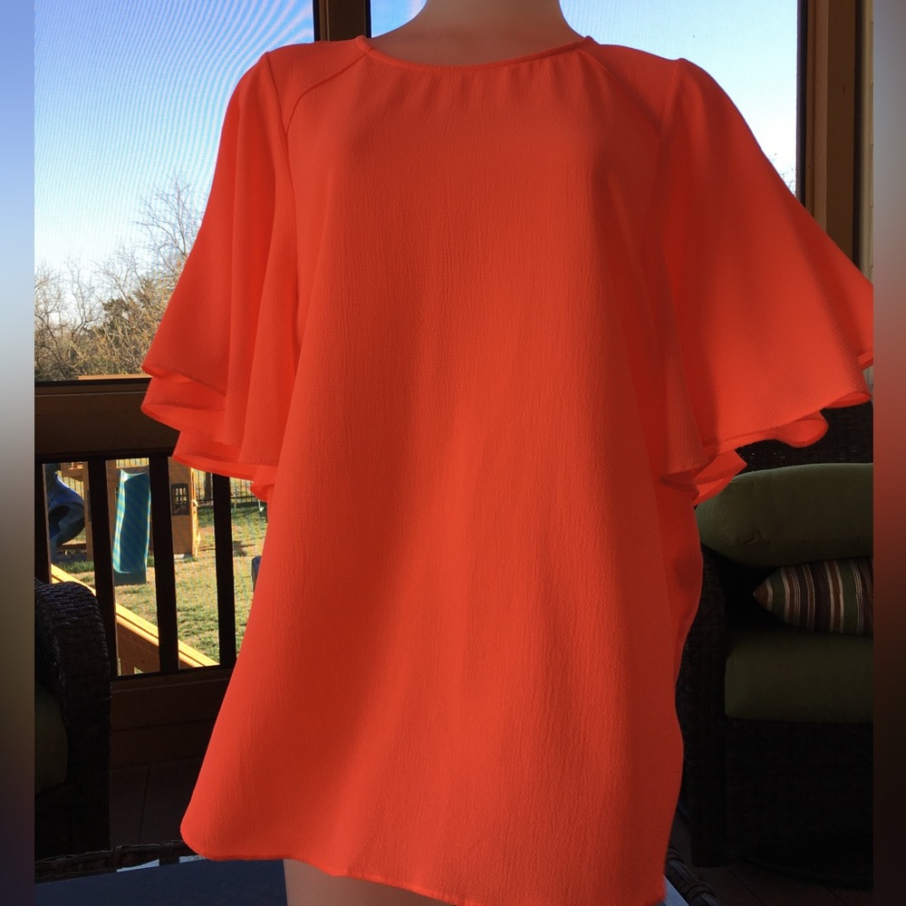 Nwot Gibson & Latimer Blouse With Flutter Sleeves… - image 1